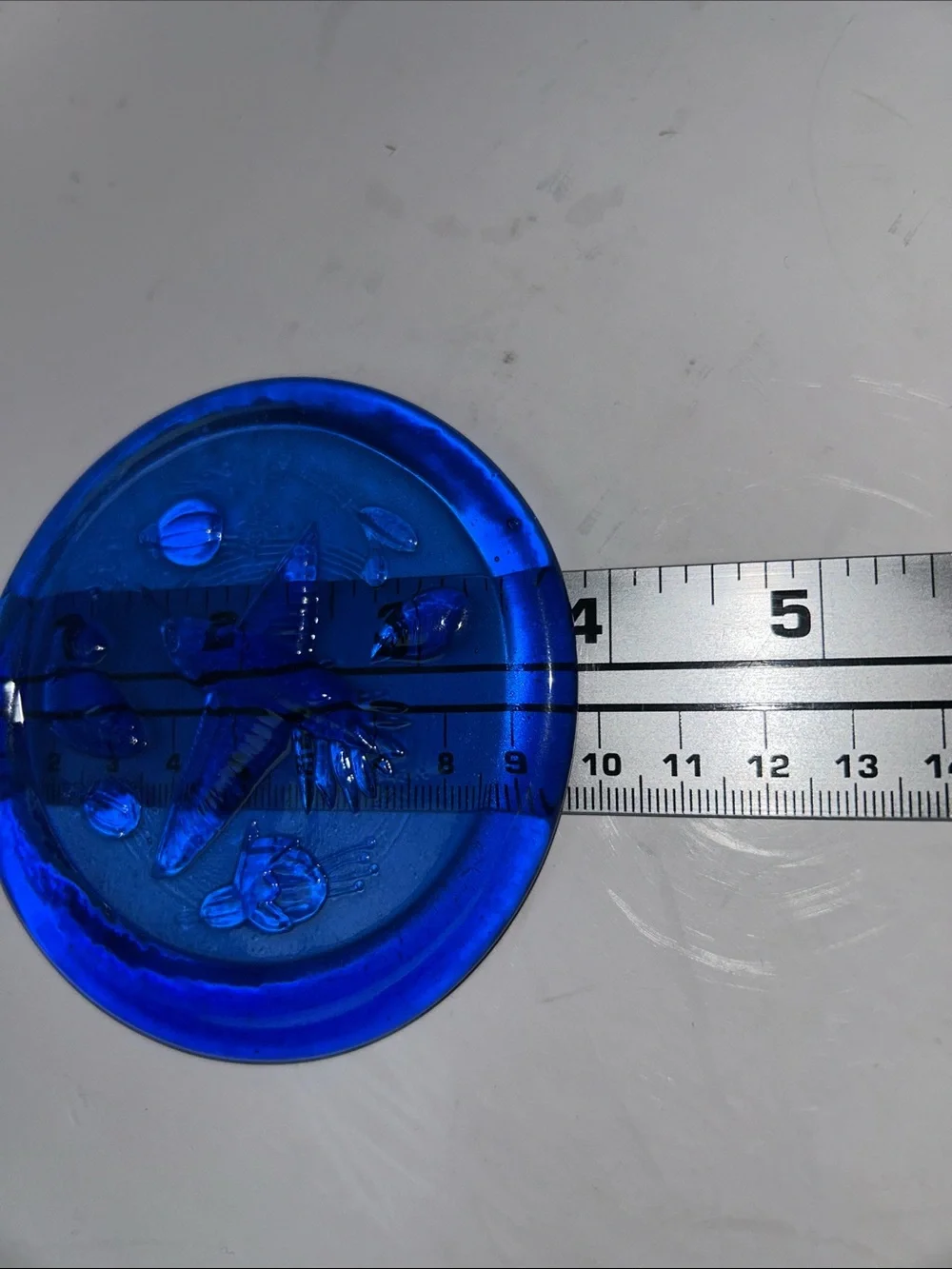 Cobalt blue Round Hummingbird Ornament or Suncatcher